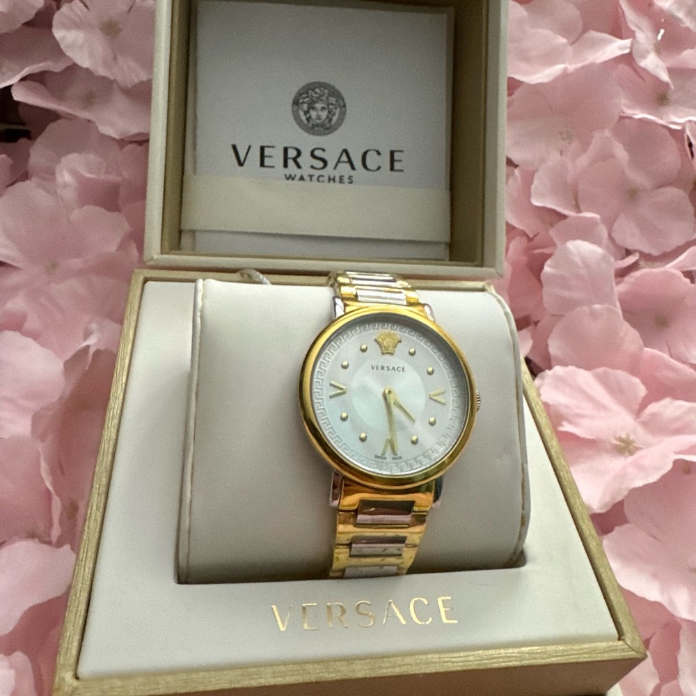 Authentic Versace Gold and Silver Watch
